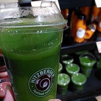 Tasty green juice  at Hitzberger - Halle Lowenstrasse in Zurich