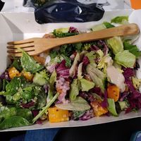 Edi season special salad in the train at Hitzberger - Halle Lowenstrasse in Zurich