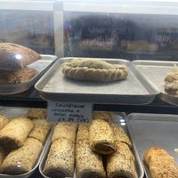 Vegan cauliflower, chickpea, onion pasty  at Vaarista in Wellingborough