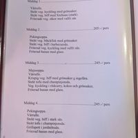 Menu 4 at Vegegården in Malmo