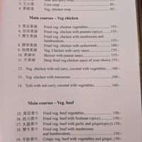 English menu at Vegegården in Malmo