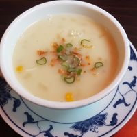 Delicious soup that come with the Buffet Menu. at Vegegården in Malmo