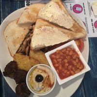 Big falafel breakfast at The Old Hardware Shop in Liverpool
