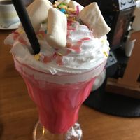 Strawberry milkshake ? (with extra marshmallows!)  at The Old Hardware Shop in Liverpool