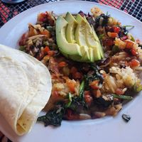 Tasty vegan hash at Notchtop Bakery and Cafe in Estes Park
