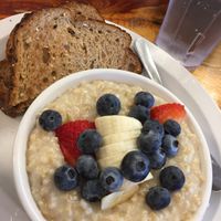 Steel cut oats! at Notchtop Bakery and Cafe in Estes Park