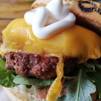 Beyond burger at Ona Beach Bar in Roses