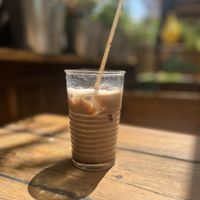 Vegan cold chai. Really good!!!  at Ona Beach Bar in Roses