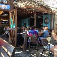 Out door chillin in this layer back beach bar at Ona Beach Bar in Roses