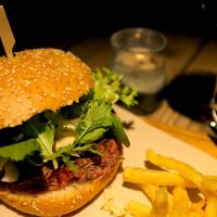Vegetarian & Vegan options - Veggie burger (Homemade) at Ona Beach Bar in Roses