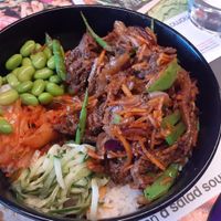 Pulled shiitake donburi at Wagamama in Harrogate