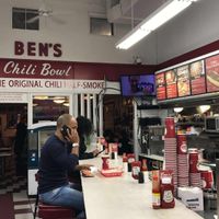 Vintage decor, with jukebox  at Ben's Chili Bowl in Washington