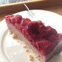 “no cheese” cake  at Eugens Bio Cafe Restaurant in Konstanz