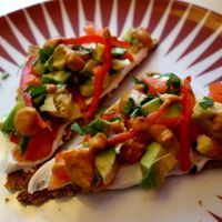 Raw vegan pizza. at Rauw in Rotterdam