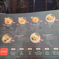 Ramen choices at Ramen Yi in Benidorm