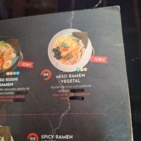 Miso ramen Vegetal at Ramen Yi in Benidorm