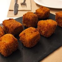 Croquetas de hongos at Km.0 in San Sebastian