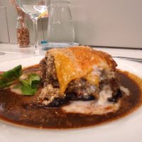 Berenjena rellena at Km.0 in San Sebastian