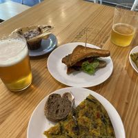 Vegan tortilla with veggies   at Km.0 in San Sebastian