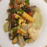 Veg and polenta at Km.0 in San Sebastian