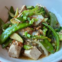 Tofu with garlic and spring onions  at Palm Kitchen - Restaurant in Dubai