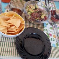 Quinoa salad and hummus at HōnestBar:Ibiza  in Ibiza