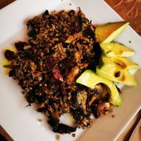 Quinoa mushroom raspberry at Gran Aladino in Corfu