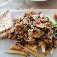 Gyros dish at Gran Aladino in Corfu