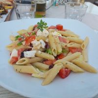 Greek pasta at Gran Aladino in Corfu