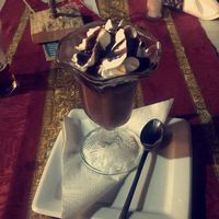 Vegan chocolate mousse (made with avocado!) at Gran Aladino in Corfu