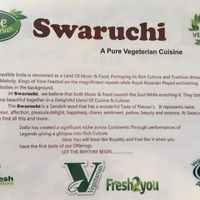 Menu First Page at Swaruchi in Johannesburg