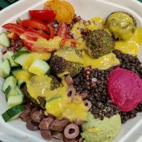 Vegan bowl at Protein Garden in Athens