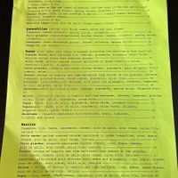 Menu  at Taqueria in Tel Aviv