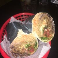 Burrito with seitan  at Taqueria in Tel Aviv