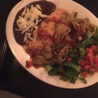 Burrito with seitan on the plate  at Taqueria in Tel Aviv