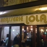 outside at Brasserie LoLa in Paris