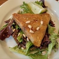 samosa from the lunch menu at Brasserie LoLa in Paris