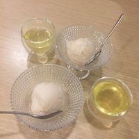 Apricot sorbet at Isoya Japanese Vegetarian in Hong Kong Island