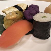 Sushi platter at Isoya Japanese Vegetarian in Hong Kong Island