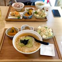 vegan noodle lunch set at Isoya Japanese Vegetarian in Hong Kong Island