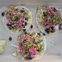 Vegan tacos. at El Kapitan - Mexican Street Food in Rochester