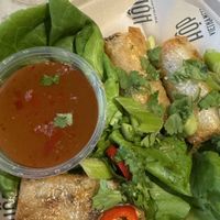vegan springrolls  at Hop Vietnamese - Tottenham Court Road in London