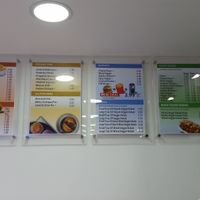 inside menu, green dot for vegan at The Veggie Corner in Coventry