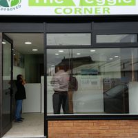 outside at The Veggie Corner in Coventry