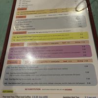 Menu   at Niki's Seafood & Thai in Orange Beach