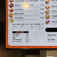 Menu   at Billy's Gourmet Hot Dogs in Gulf Shores