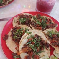 Orden de tacos at Gracias Madre Taquería Vegana Coyoacán in Mexico City
