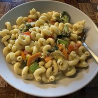 Alfredo pasta  at Seriously Vegan in Austin
