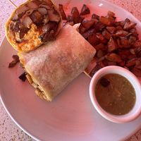 Breakfast burritoos  at Red Maple Cafe in Toluca Lake