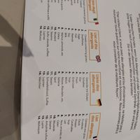 Allergens' list at Bar Zoi in Malcesine